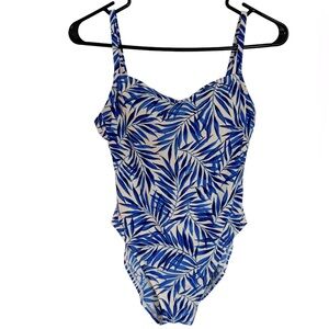 Victoria’s Secret White and Blue One Piece Swimsuit Size 8 B Cup